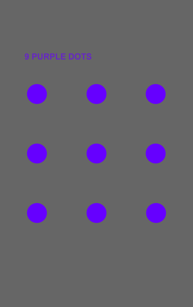 Nine Purple Dots Illusion on background #666666